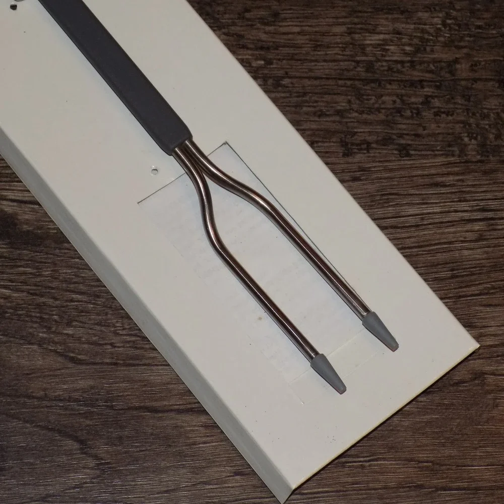 Brookstone Chef's Fork Plus Digital Meat Thermometer Black Silver New‎